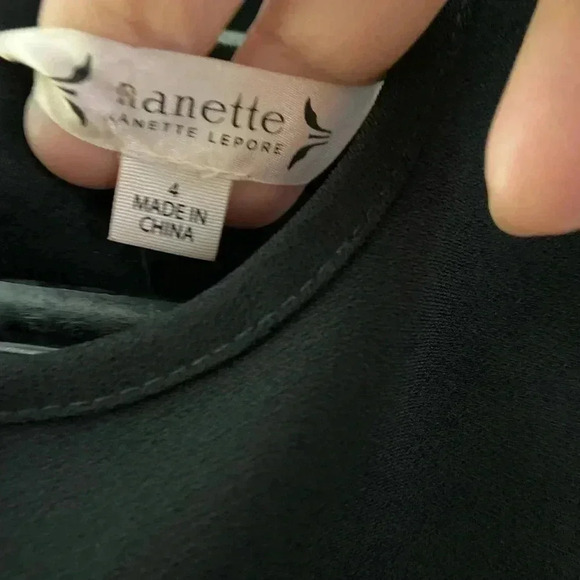 🆕Nanette Lepore Elegant Sleeveless Black Ruffle Dress 4🆕 - Picture 10 of 10